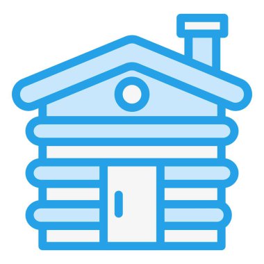 Kabin Vektörü Simgesi Tasarım İllüstrasyonu