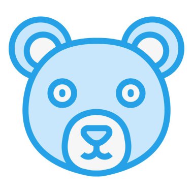 Ayı Vektörü Simgesi Tasarım İllüstrasyonu