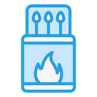 Kibrit kutusu Vektör Simgesi Tasarım İllüstrasyonu