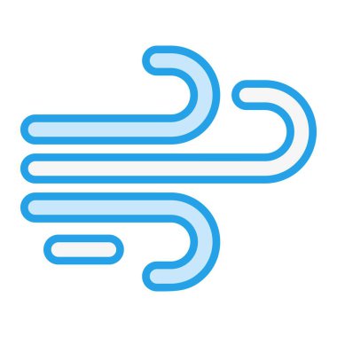 Rüzgâr vektör simgesi tasarımı çizimi