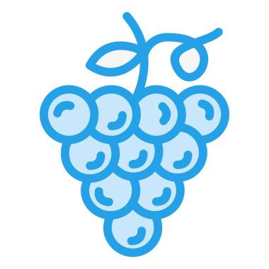Üzüm Vektörü Simgesi Tasarım İllüstrasyonu