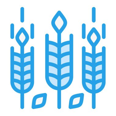 Buğday Vektörü Simgesi Tasarım Çizimi