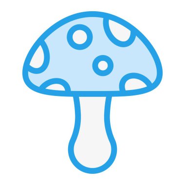 Mantar Vektörü Simgesi Tasarım İllüstrasyonu