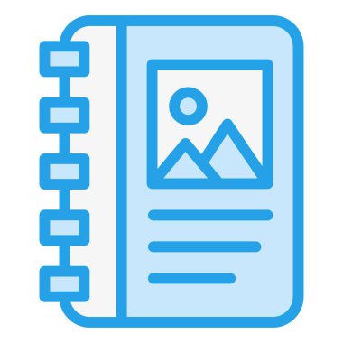 Albüm Vektörü Simgesi Tasarımı İllüstrasyonu