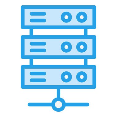 Sunucu Vektörü Simgesi Tasarım İllüstrasyonu