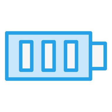 Pil Vektörü Simgesi Tasarım Çizimi