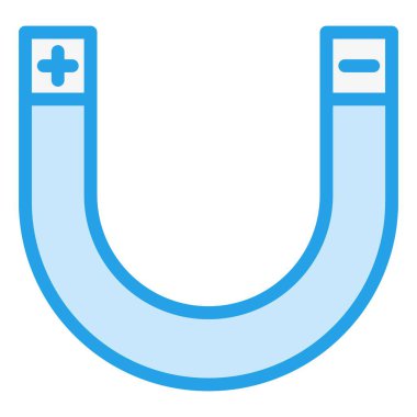 Magnet Vektör Simgesi Tasarım Çizimi