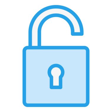 Kilitli Vektör Simgesi Tasarım İllüstrasyonu