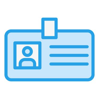 Kimlik kartı Vektör Simgesi Tasarım İllüstrasyonu