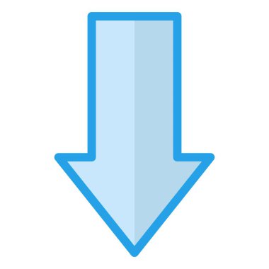 Down Arrow Vektör Simgesi Tasarım İllüstrasyonu