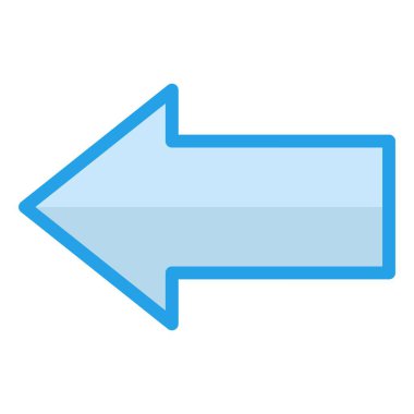 Sol Ok Vektörü Simgesi Tasarım İllüstrasyonu