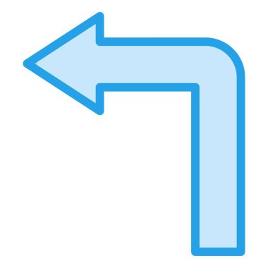 Sola Döndür Vektör Simgesi Tasarım İllüstrasyonu