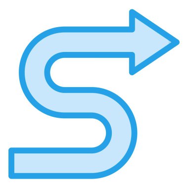 Zigzag Vektör Simgesi Tasarım İllüstrasyonu