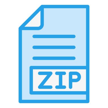 ZIP Vektör Simgesi Tasarım İllüstrasyonu