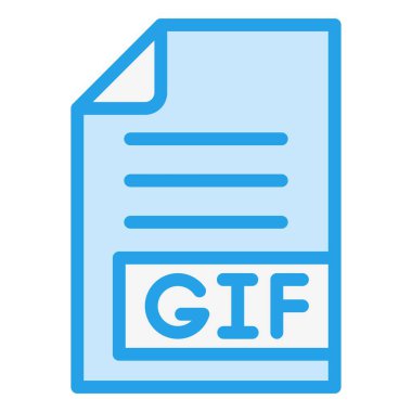 GIF Vector Icon Design Illustration clipart