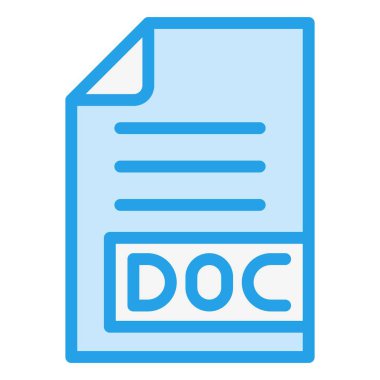 DOC Vektör Simgesi Tasarım İllüstrasyonu