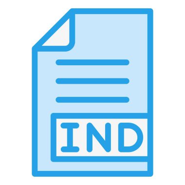 IND Vektör Simgesi Tasarım İllüstrasyonu