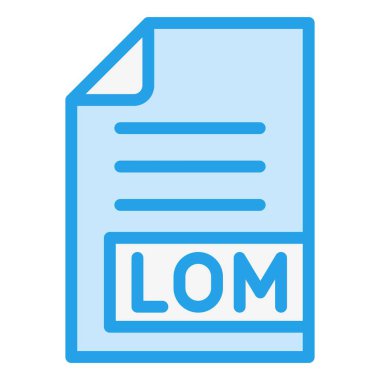 LOM Vektör Simgesi Tasarım İllüstrasyonu