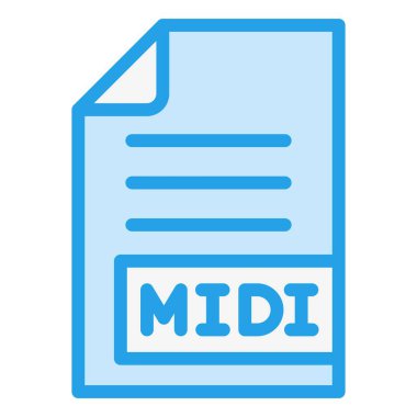 MIDI Vektör Simgesi Tasarım İllüstrasyonu