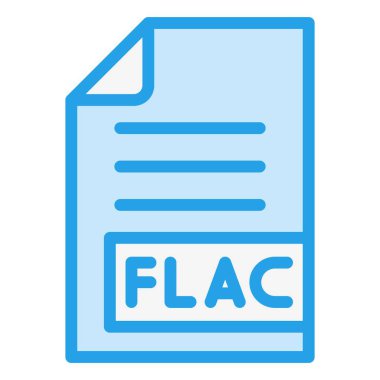 FLAC Vektör Simgesi Tasarım İllüstrasyonu