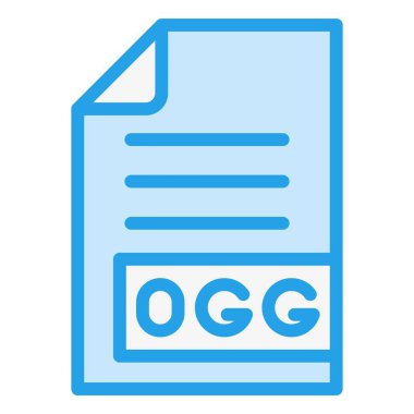 OGG Vektör Simgesi Tasarım İllüstrasyonu