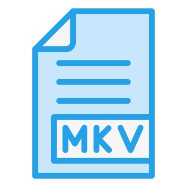 MKV Vektör Simgesi Tasarım İllüstrasyonu