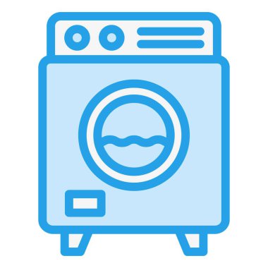 çamaşır makinesi vektör tasarım illüstrasyonu