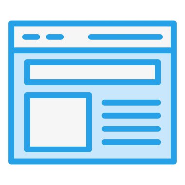 Web Sitesi Vektör Simgesi Tasarım İllüstrasyonu