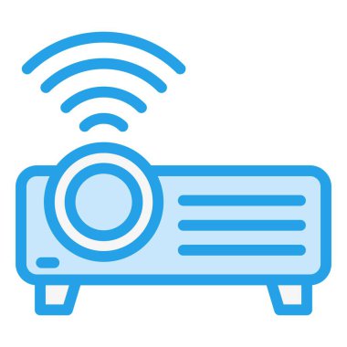 Projektör Vektör Simgesi Tasarım İllüstrasyonu