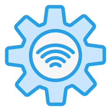 Gear Vektör Simgesi Tasarım İllüstrasyonu