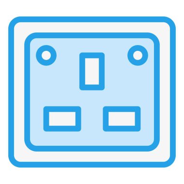 Soket Vektör Simgesi Tasarım Çizimi