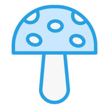 Mantar Vektörü Simgesi Tasarım İllüstrasyonu