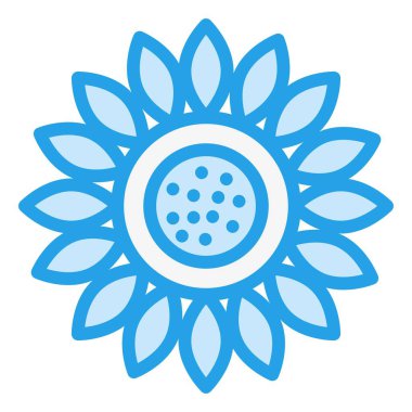 Ayçiçeği Vektör Simgesi Tasarım Çizimi