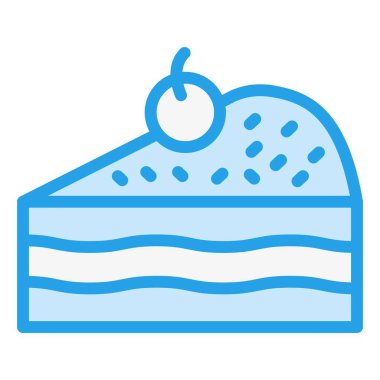 Pasta Parçası Vektör Simgesi Tasarım İllüstrasyonu