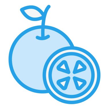 Turuncu Vektör Simgesi Tasarım Çizimi