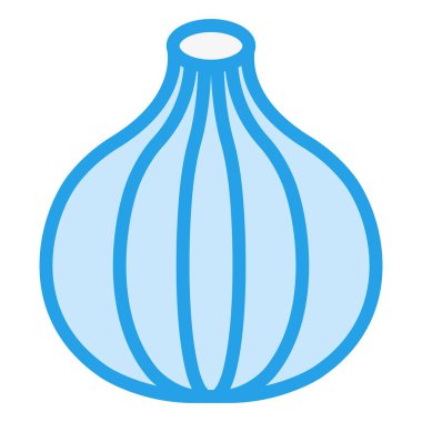 Soğan Vektörü Simgesi Tasarım İllüstrasyonu