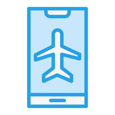 Uçak Modu Vektör Simgesi Tasarım İllüstrasyonu