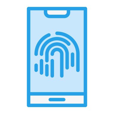 Parmak izi Vektör Simgesi Tasarım İllüstrasyonu