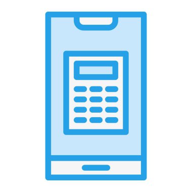 Hesap Makinesi Vektör Simgesi Tasarım İllüstrasyonu