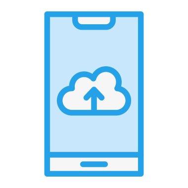 Bulut Vektörü Simgesi Tasarım İllüstrasyonu