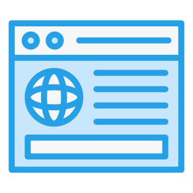 Web Sitesi Vektör Simgesi Tasarım İllüstrasyonu