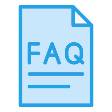 Faq Vektör Simgesi Tasarım Çizimi