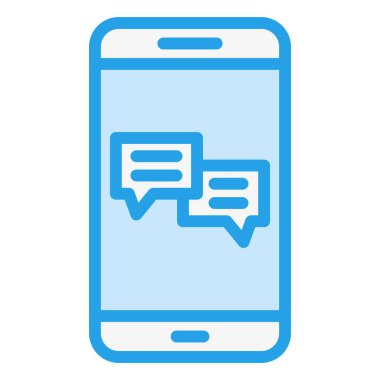 Mobil sohbet Vektör Simgesi Tasarım İllüstrasyonu