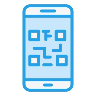 QR Kod Vektörü Simge Tasarımı İllüstrasyonu