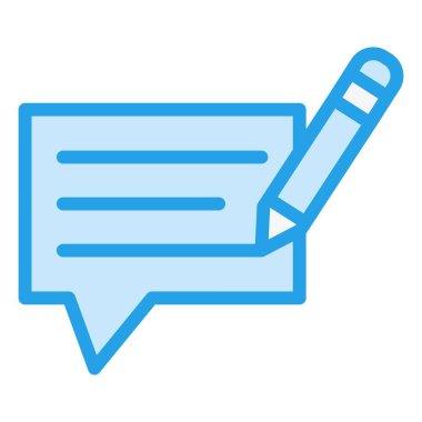 Yorum Vektörü Simgesi Tasarım İllüstrasyonu