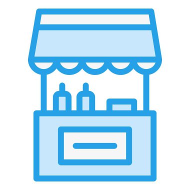 Yiyecek standı Vektör Simgesi Tasarım Çizimi