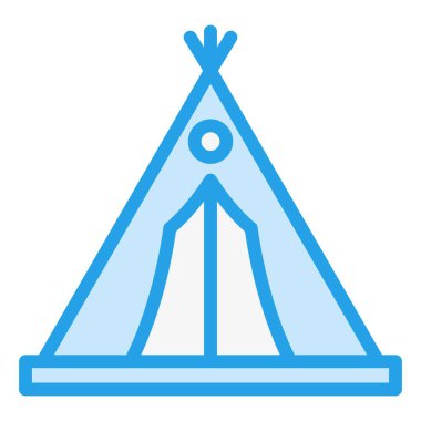 Kamp çadırı Vektör Simgesi Tasarım İllüstrasyonu