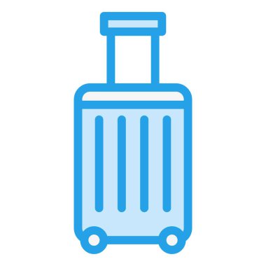 Bagaj Vektörü Simgesi Tasarım İllüstrasyonu