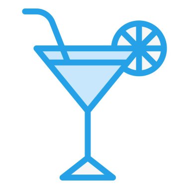 Martini Vektör Simgesi Tasarım Çizimi