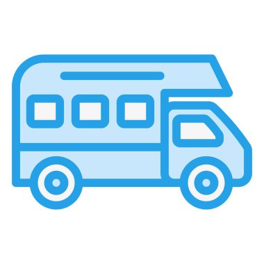 Kamp Van Vector Simgesi Tasarım İllüstrasyonu